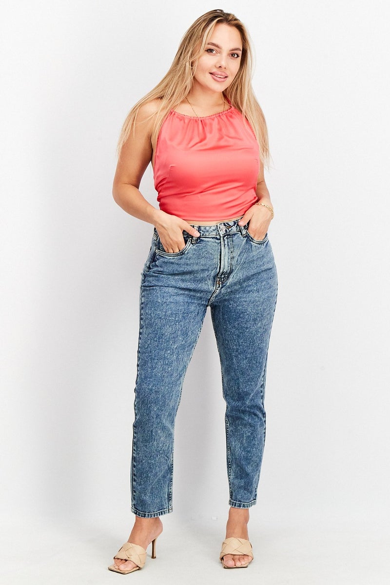 Sinsay Women Sleeveless Textured Tops, Pink - Image 4